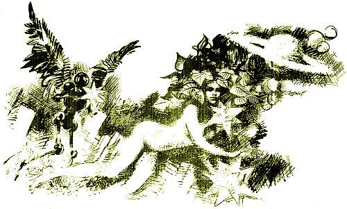 Illustration intrieure de la pochette du disque de Julietta (dessin J.C. Forest)