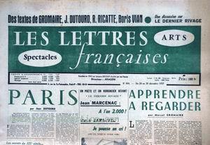 Couverture de ce numro des Lettres Franaises prsentant un dossier sur le film Le Dernier Rivage